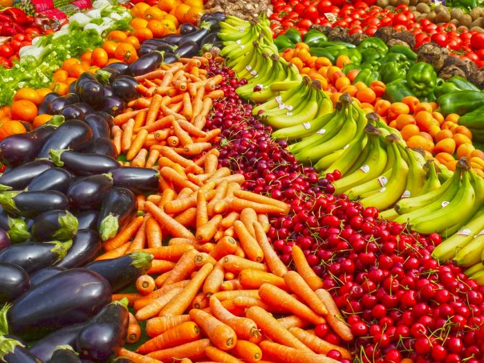abundant harvest of fruits and vegetables